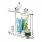 mDesign Metal 2-Tier Corner Storage Organizing Caddy Stand for Bathroom Vanit...