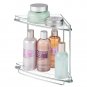 mDesign Metal 2-Tier Corner Storage Organizing Caddy Stand for Bathroom Vanit...