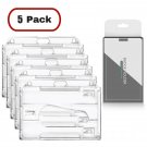 CEYDEY 5 Pack Horizontal (2-3 Cards) ID Badge Holder Case Hard Rigid-Clear 2-...