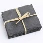Factory Direct Craft Package of 8 Real Slate Slab Coasters Tied with Decorati...