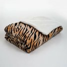 Lavish Home Fleece Blanket with Sherpa Backing, Twin, Tiger