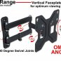 Husky Mount Full Motion TV Wall Mount Bracket Heavy Duty Articulating Tilt Sw...
