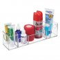 mDesign Plastic Storage Organizer Bin with Handles - Divided Organizer for Vi...