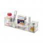 mDesign Plastic Storage Organizer Bin with Handles - Divided Organizer for Vi...