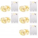 5 Pack Fairy Lights 7 Feet 20 Led Battery Operated String Lights with Time Fu...