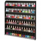 MyGift (102 Bottles) Black Acrylic 6 Shelf Wall Mounted Salon Style Nail Poli...