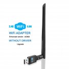 ZTESY WiFi Adapter ac600Mbps，Wireless USB Adapter 2.4GHz/5.8GHz Dual Band 802...