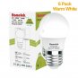 (6 Pack) Homelek 3W LED Light Bulbs, Equivalent to 25W, E26 Base, G45/G14 Bul...