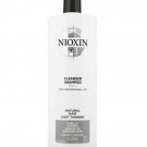Nioxin Cleanser Shampoo System 1 for Fine Hair with Light Thinning, 33.8 Ounce