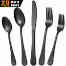 Nice Kitchen 20-piece Flatware Cutlery Set Stainless Steel Silverware Matte B...
