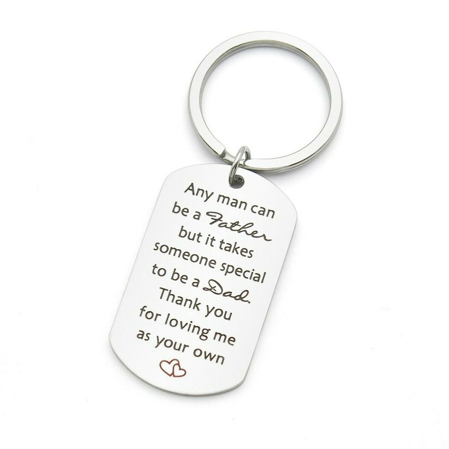 Any Man can be Father Gift Thank You for Loving me as Your own Step dad Stain...