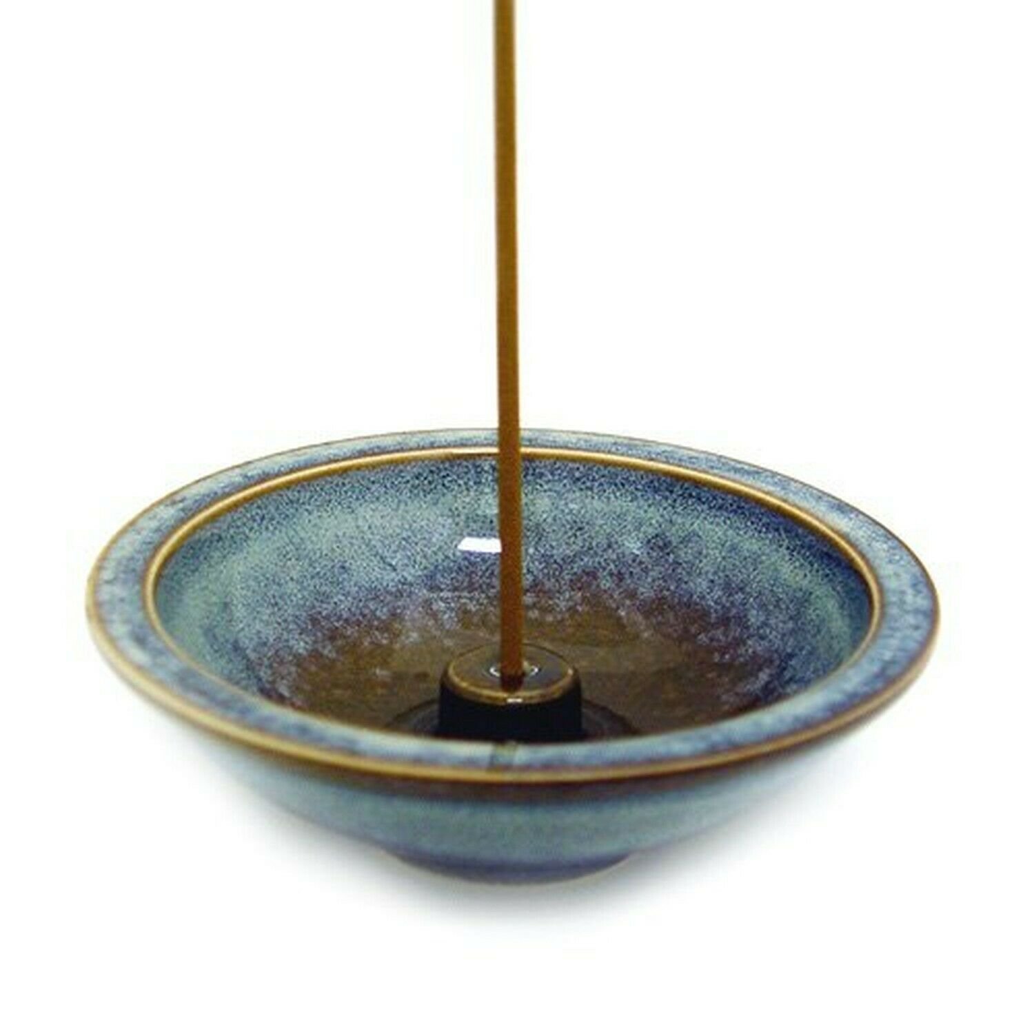 SHOYEIDO Mountain Mist Round Ceramic Incense Holder