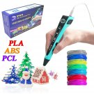 Multi-Filament(PLA,ABS,PCL) 3D Printing Pen w/ 1.75mm PLA Filament (14-Piece ...