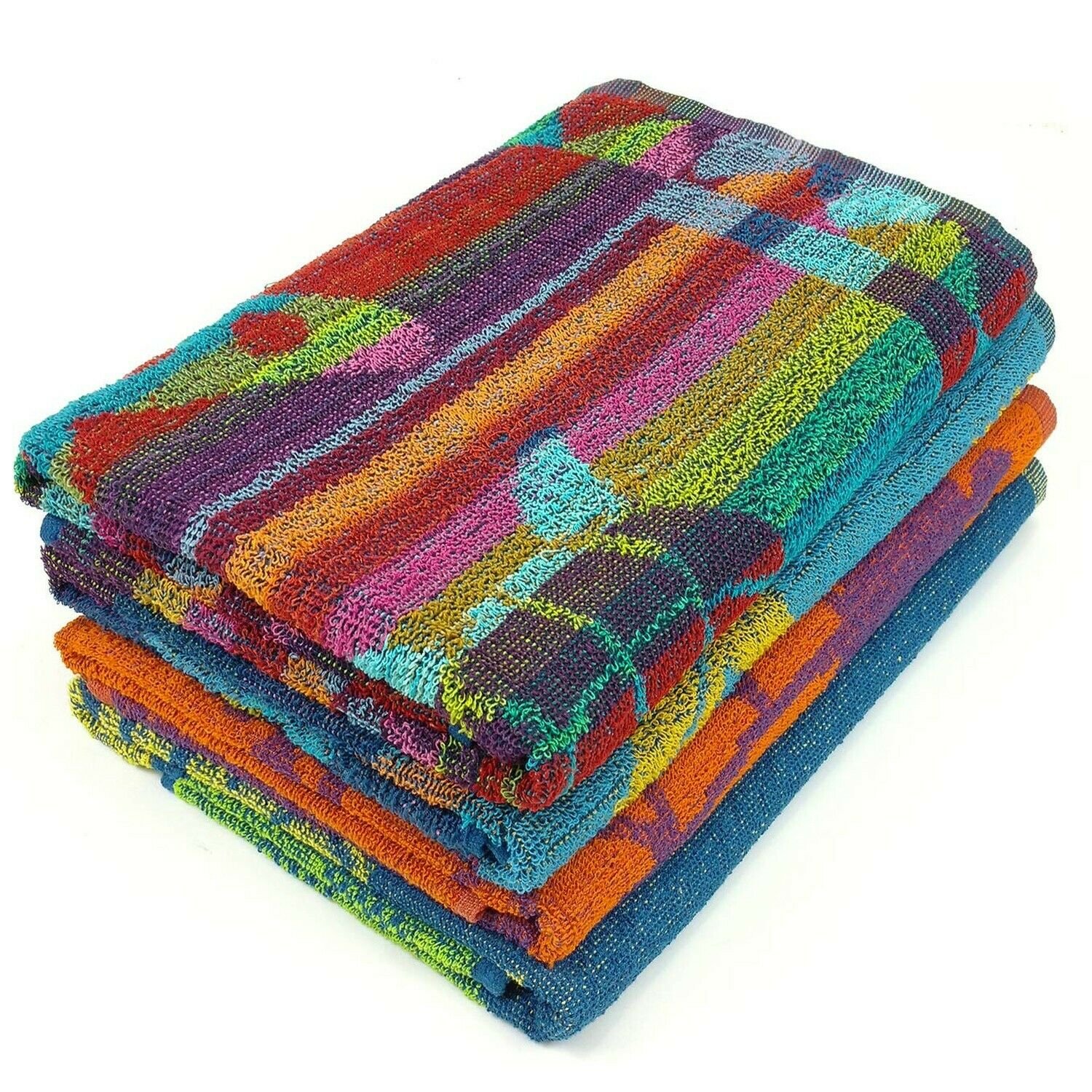 KAUFMAN - Terry Beach & Pool Towel 4-Pack of ASSORTED Designs - 30in x 60in (...