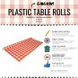 Exquisite 40 Inch. x 100 Ft. Gingham Plastic Tablecloth Roll, Checkerboard De...