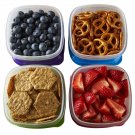 Fit & Fresh Stak Pak Portion Control 1-Cup Container Set,  4 BPA-Free Reusabl...