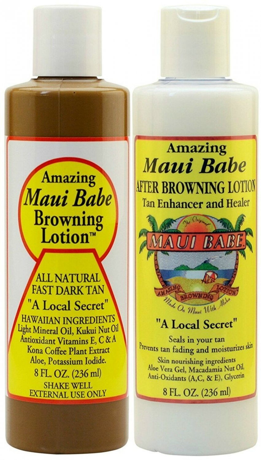 Maui Babe Before and After Sun Pack (Browning Lotion 8 oz, After Browning Lot...