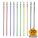 20pack Colored Nylon Coated Stainless Steel Wire Keychains 2mm 6.3 Inches Air...