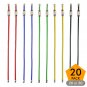 20pack Colored Nylon Coated Stainless Steel Wire Keychains 2mm 6.3 Inches Air...