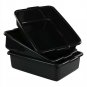 Qsbon Commercial Plastic Bus Box/Tote Box, Black Bus Tub/Wash Basin Tub, Set ...