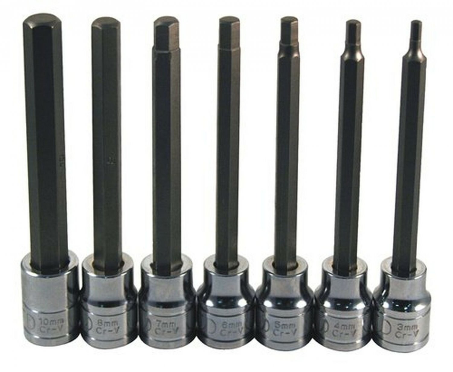 ATD Tools 13787 Extra Long 7-Piece Metric Hex Bit Socket Set