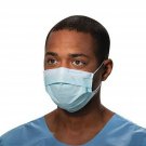 Halyard Procedure Mask/Pleat/Earloops, Blue,(47080) 50 Count