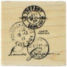Inkadinkado French Postcard Wood Stamp for Card Decorating and Scrapbooking, ...