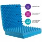 Egg Crate Sculpted Foam Seat Cushion with Full Back, Blue With Back