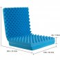 Egg Crate Sculpted Foam Seat Cushion with Full Back, Blue With Back