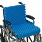 Egg Crate Sculpted Foam Seat Cushion with Full Back, Blue With Back