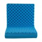 Egg Crate Sculpted Foam Seat Cushion with Full Back, Blue With Back
