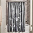 iDesign Thistle Fabric Shower, Modern Mildew-Resistant Bath Curtain for Maste...