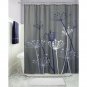 iDesign Thistle Fabric Shower, Modern Mildew-Resistant Bath Curtain for Maste...