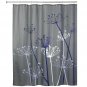 iDesign Thistle Fabric Shower, Modern Mildew-Resistant Bath Curtain for Maste...
