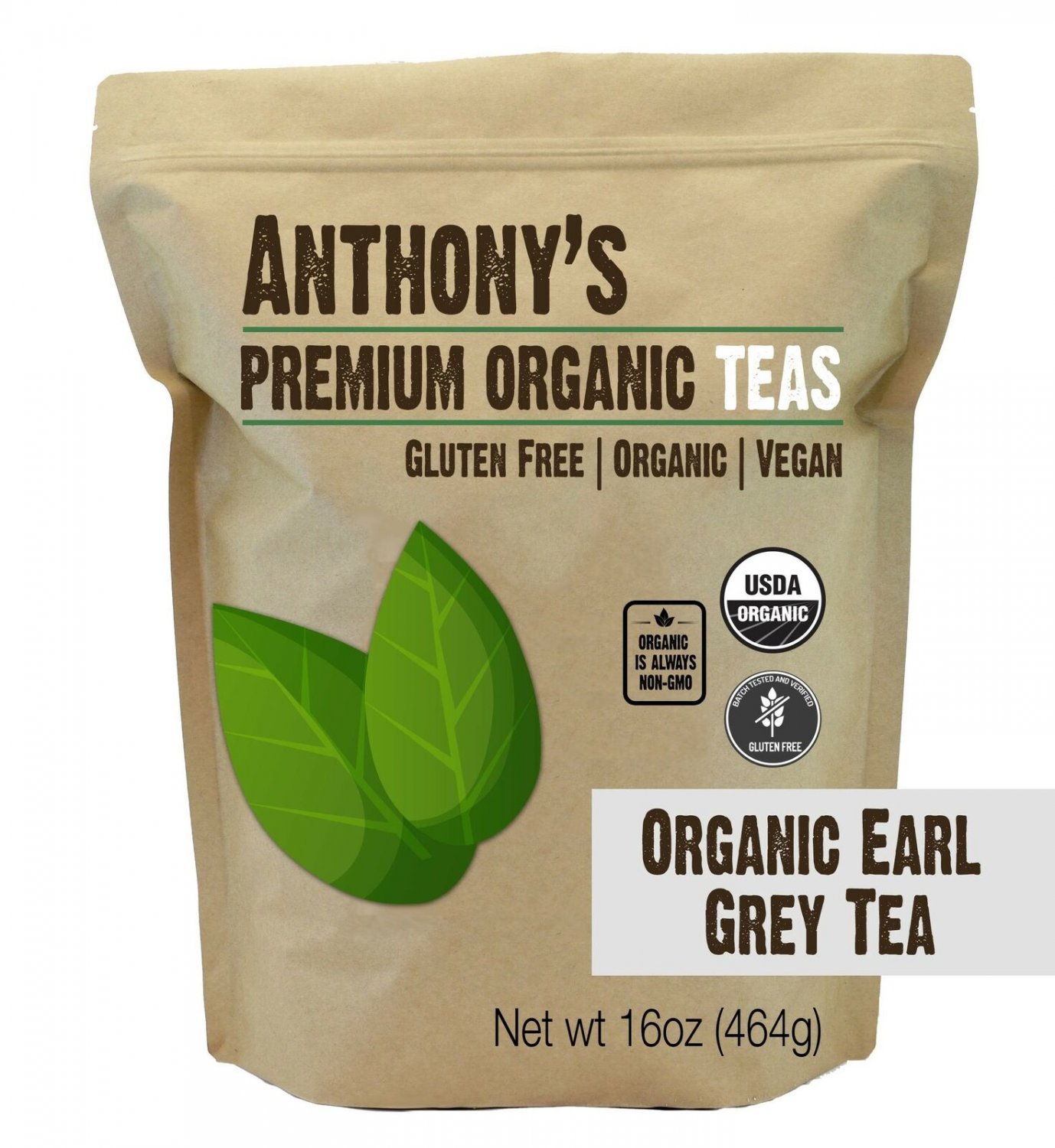 Anthony's Organic Earl Grey Loose Leaf Tea 1lb, Gluten Free, Non GMO & Non Ir...
