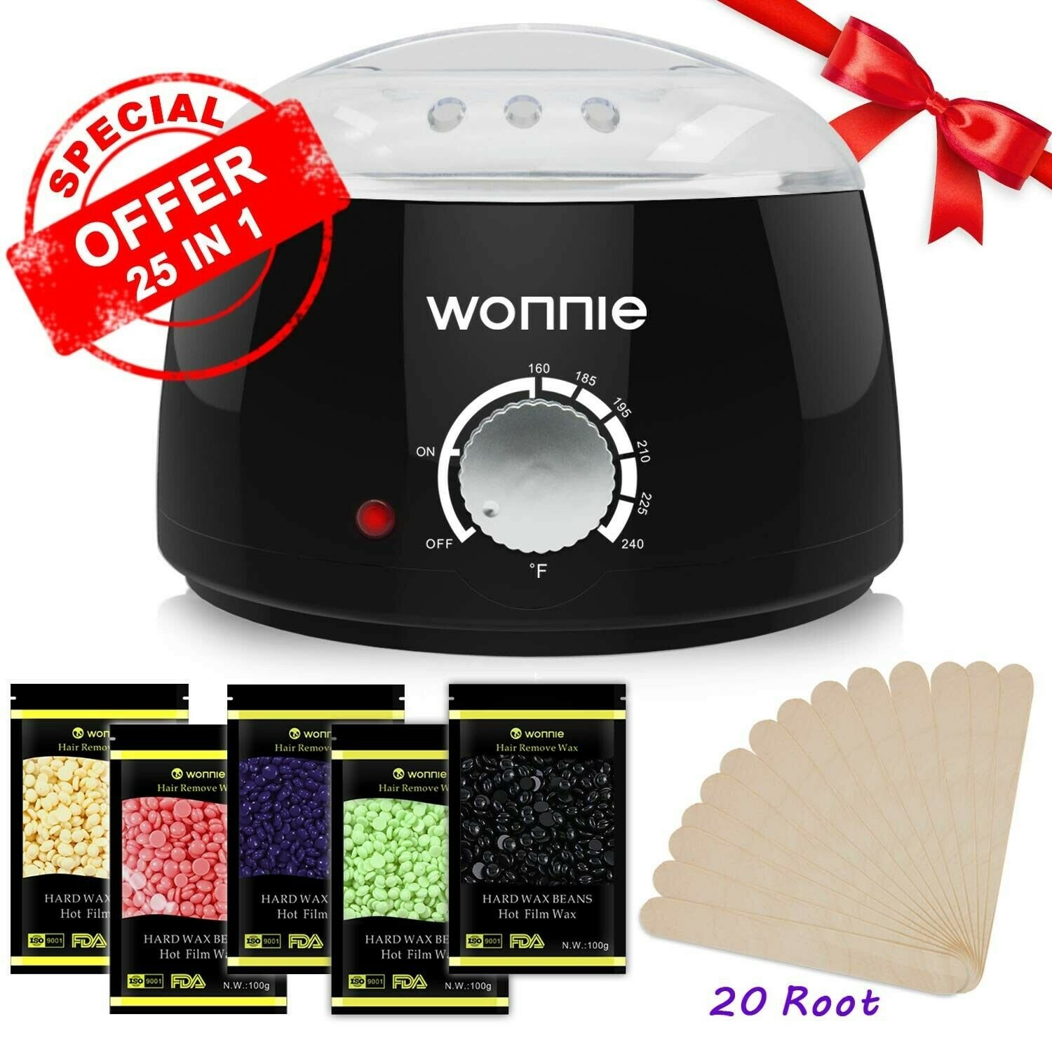 WONNIE Upgrade Wax Warmer Electric Pot Heater for Rapid Waxing of All Body, F...