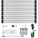 LEDGLE 24W LED Under Cabinet Lighting Kit Plug in,6 pcs 12 Inches Cabinet Lig...