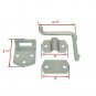 Pkg of (2) Side Gate Latch Sets for Stake Body Gates - Clear Zinc