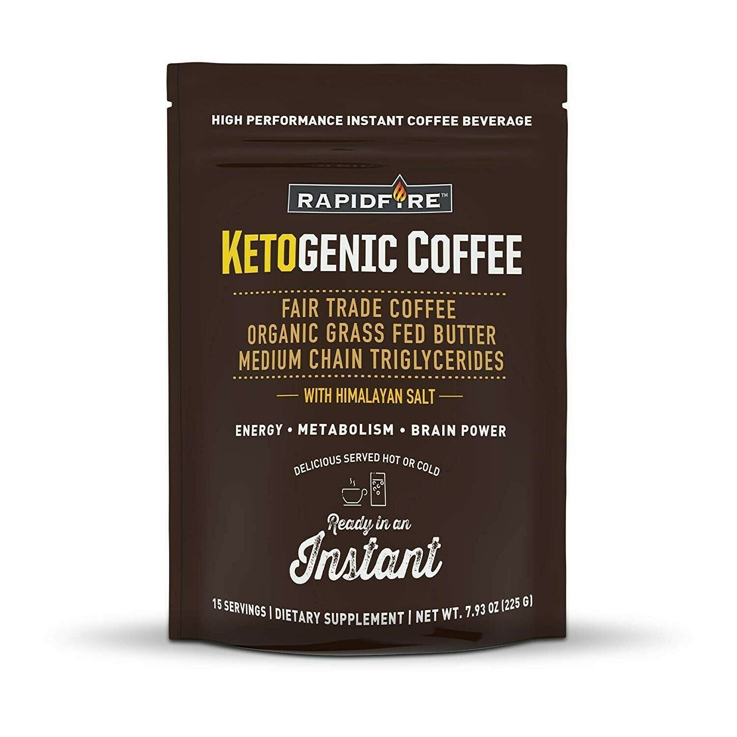 Rapid Fire Ketogenic High Performance Instant Coffee Mix, Supports Energy and...