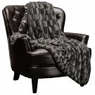 Chanasya Super Soft Fuzzy Faux Fur Elegant Rectangular Embossed Throw Blanket...