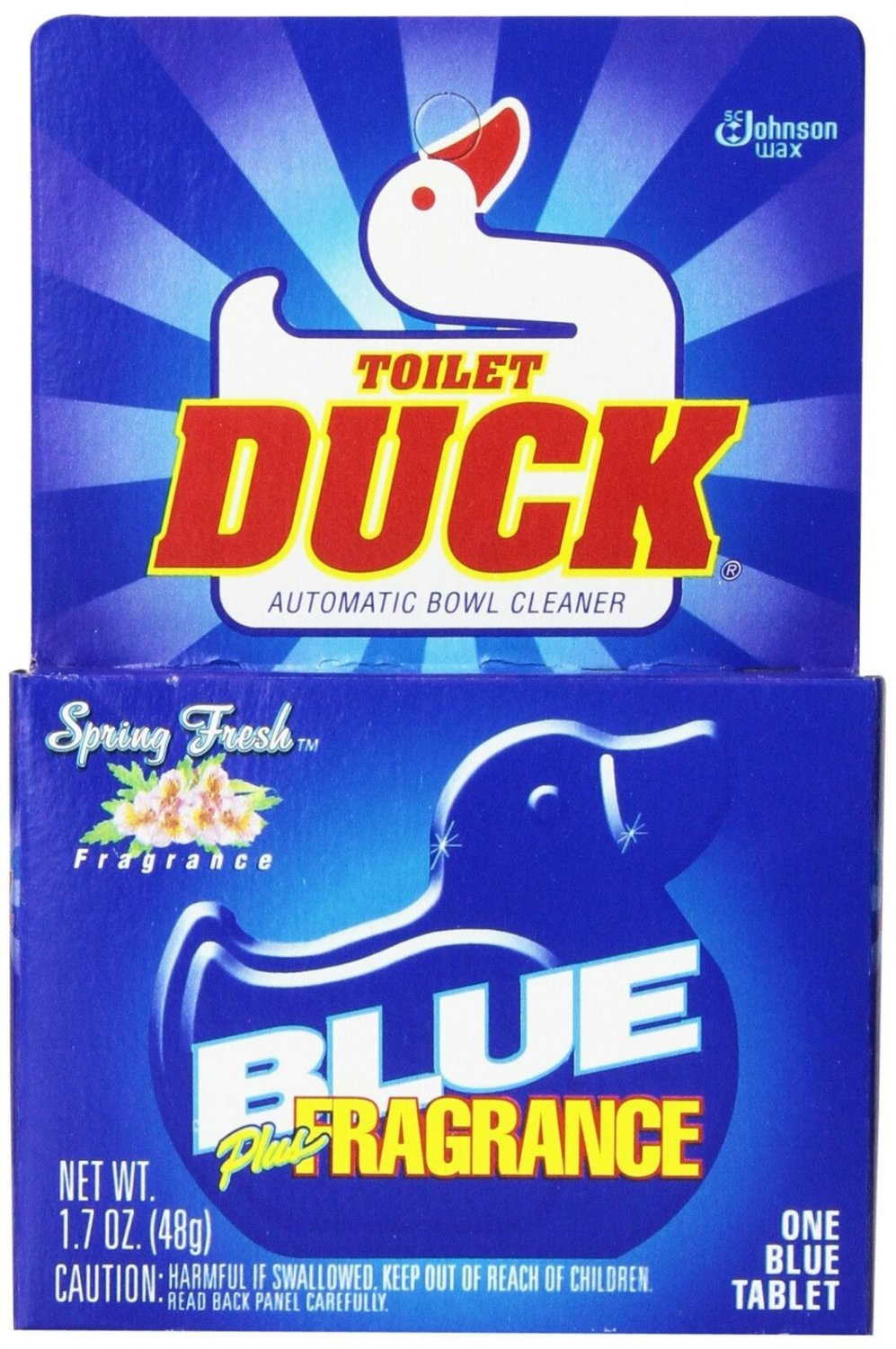Toilet Duck Automatic Blue Single Tablet, 1.7 oz, (Pack of 12)