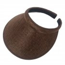 Bersun Natural Ladies Brushed Cotton Twill Clip On Sun Visor Hat Cap Medium