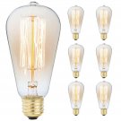 6-Pack Edison Light Bulb, Antique Vintage Style Light, Amber Warm, Dimmable (...