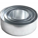 Round Multilayer Wedding Birthday Cake Baking Pan Set of 4 Cake Pans (4" Deep)