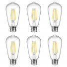 Ascher Vintage LED Edison Bulbs, 6W, Equivalent 60W, High Brightness, Warm Wh...