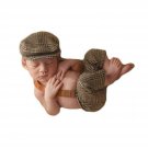 Coberllus Newborn Monthly Baby Photo Props Stripe Cool Boys Cap Rompers Photo...