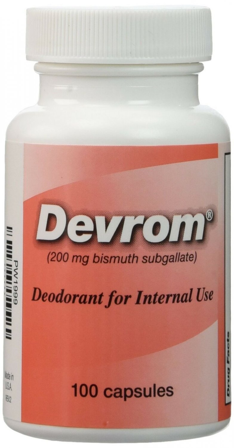 DEVROM&Acirc;&reg; 200mg Capsules (Internal Deodorant)- 100 Capsules