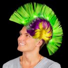 Fun Central LED Light Up Mohawk Wig Headband for Women & Men - Mardi Gras Par...
