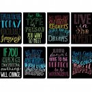 OOLY 118-QT Pocket Pal Journal Pack of 8, (3.5" x 5") - Quotations