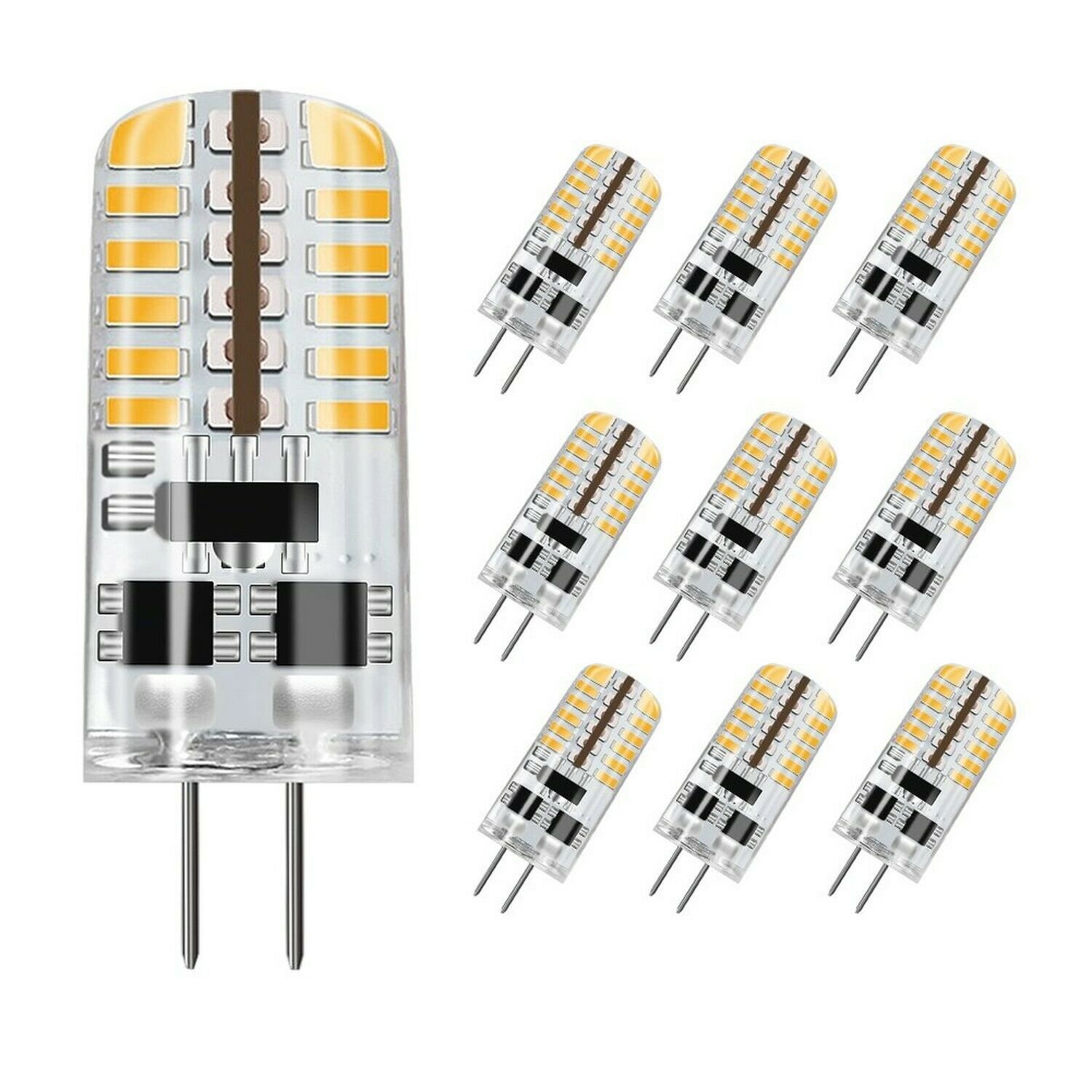 DiCUNO G4 3W LED Warm White Light Lamps AC/DC 12V Non-dimmable Equivalent to ...